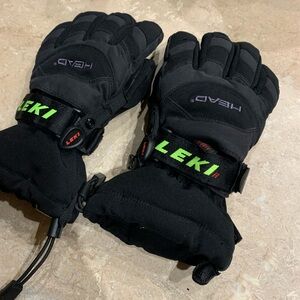 Head Gloves with LEKI trigger strap sz small